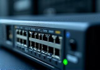Industriële router close-up